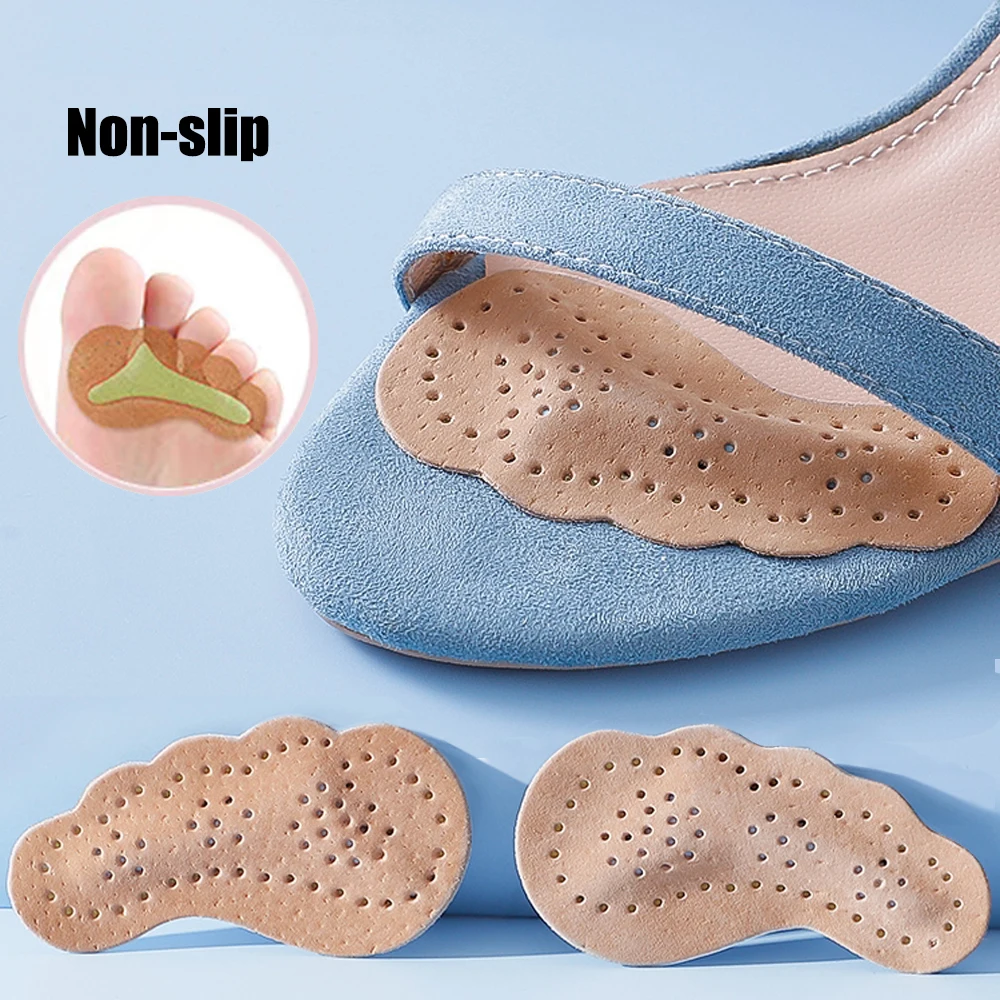 Shoe Insoles Shoe Stickers Shoe Anti Slip Stickers Forefoot Pads Forefoot Cushion Leather Forefoot Pad for Women Sandals High Heels Non-slip