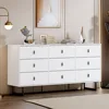 White 9 Drawer Dresser for Bedroom, Large Double Dresser with Wide Drawers, Modern Chest of Drawers,Storage Organizer Dresser 1