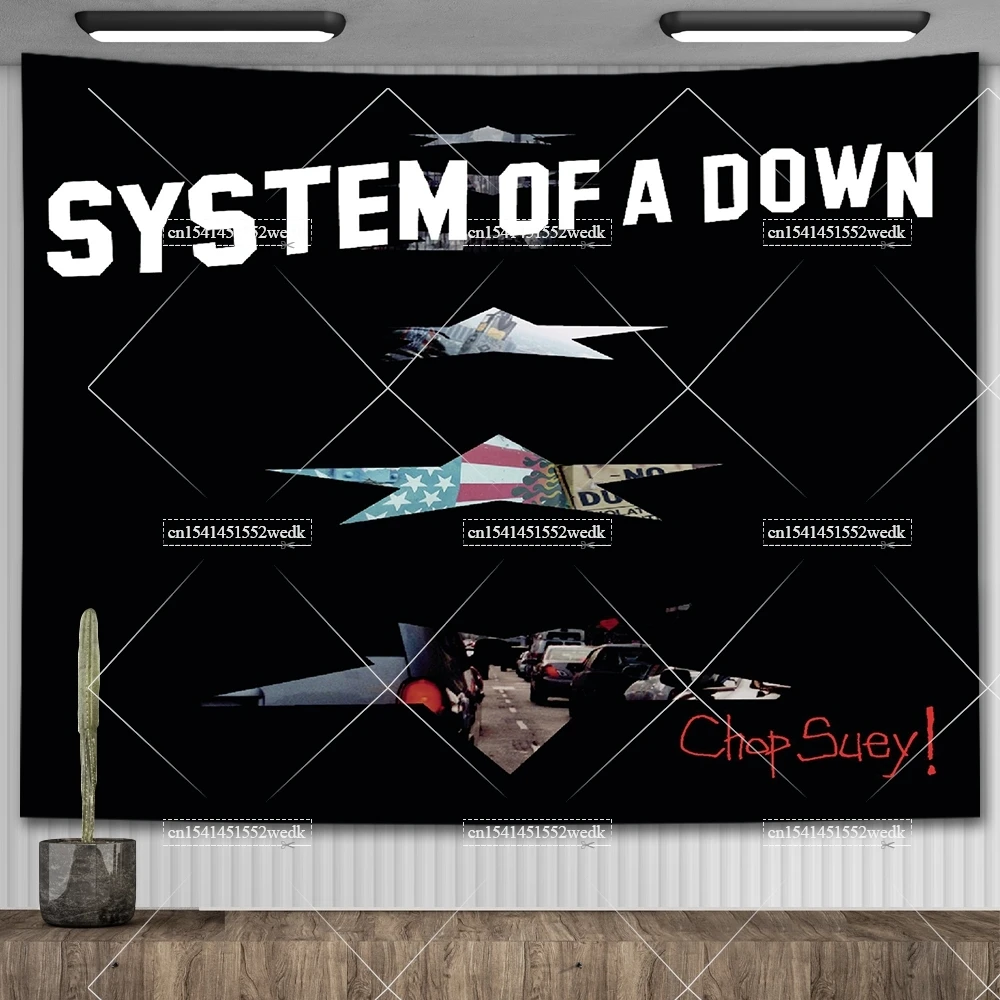Proud Band System Of A Downs Tapestry Wall Hanging Hippie Polyester Tapestry Metal SOAD Album Posters Home And Garden Flags