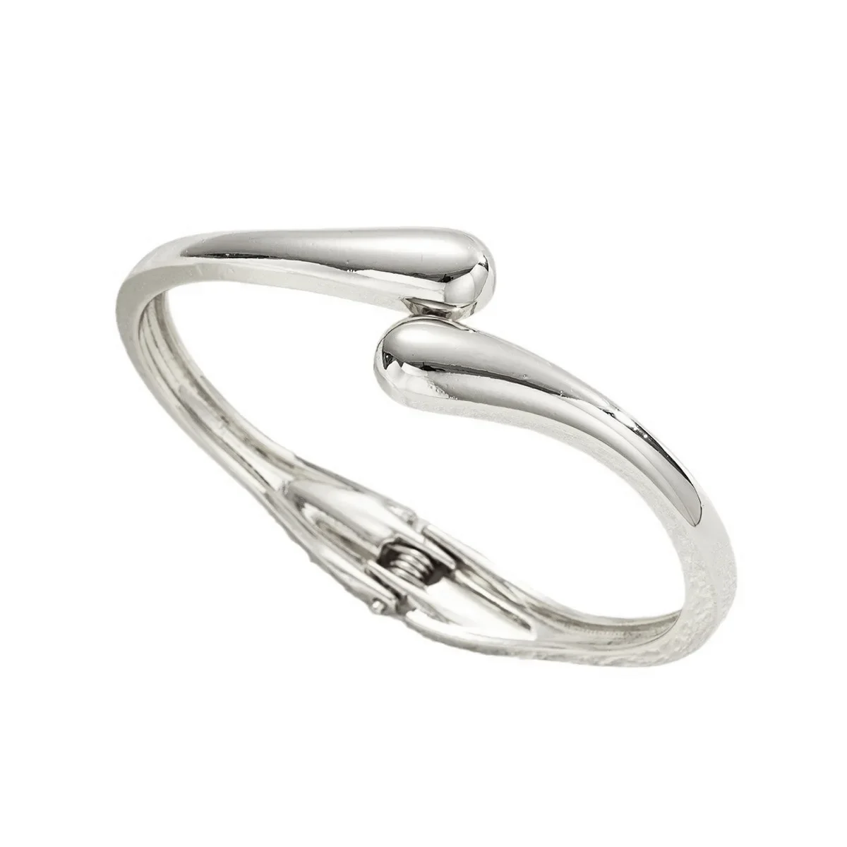 Smooth Plain Circular Ring Bracelet with Exaggerated Classic and Fashionable Spring Opening Metal Wind Bracelet