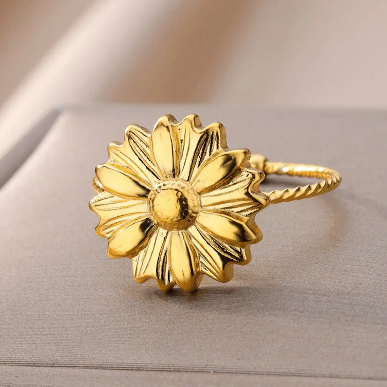 Stainless Steel Rings For Women Gold Color
