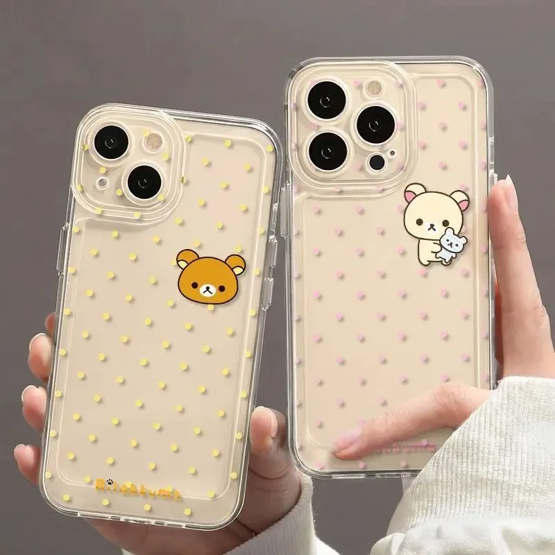 Cute Rilakkuma Bear Full Screen Phone Case
