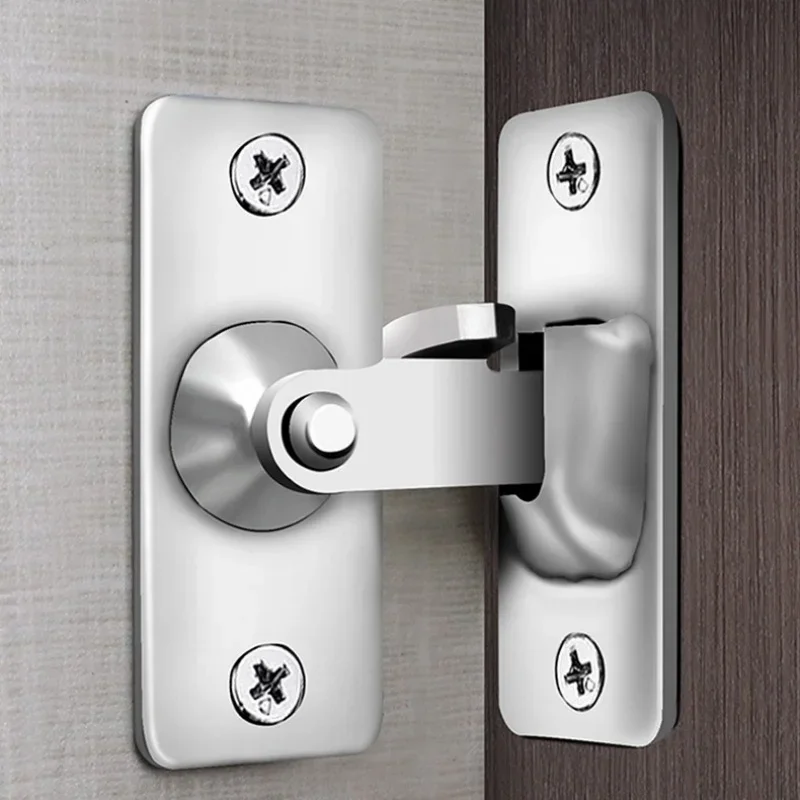 Stainless Steel Door Lock Latch 90 Degree Locking Privacy Lock Sliding barn Door Latch Right Angle Clasp cam