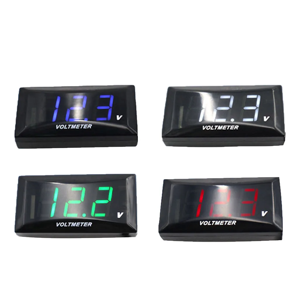 12V For Car Motorcycle Universa Mini LED Display Digital Voltmeter Panel Volt Voltage Meter Tester Reverse Connection Protection