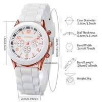 4PCS Fashion Women's Watches Casual Silicone Band Analog Quartz Watch Set（Without Box） - Image 6