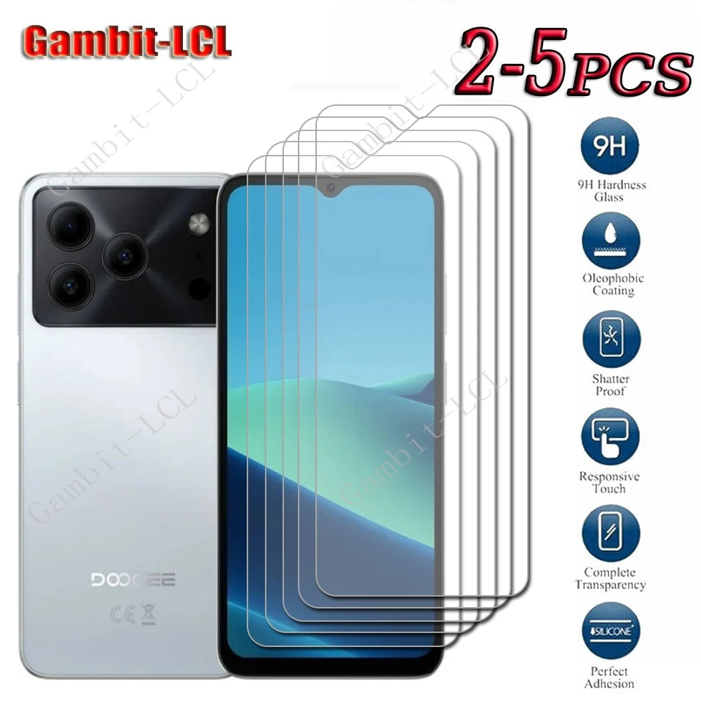 2-5 peças 9h hd vidro temperado para doogee note 56 pro em doogeenote56 note56 plus 58 59 pro + plus película protetora de tela