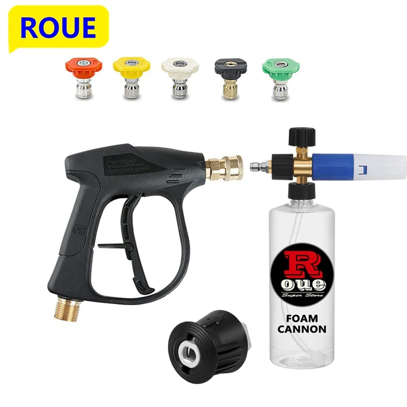 Foam Cannon for Pressure Washer Car Wash Foam Gun Kit M22-14mm and Quick  Inlet Connector with Quick Connector 5PCS Nozzle Tips - AliExpress