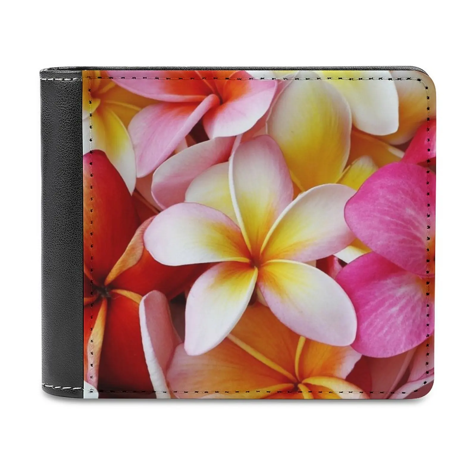 

Plumeria Pink White Frangipani Tropical Hawaiian Flower Floral Business Men Wallets Small Money Purses New Design Dollar Price