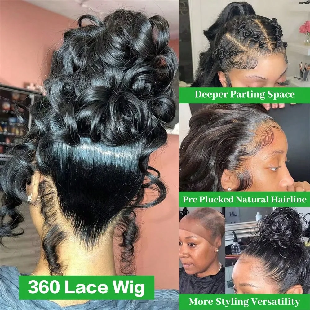 250% Density 13x4 HD Lace Wigs Body Wave Lace Front Wigs For Women 40 Inch Wear And Go Glueless Wigs Human Hair Pre Plucked Bling Hair 5