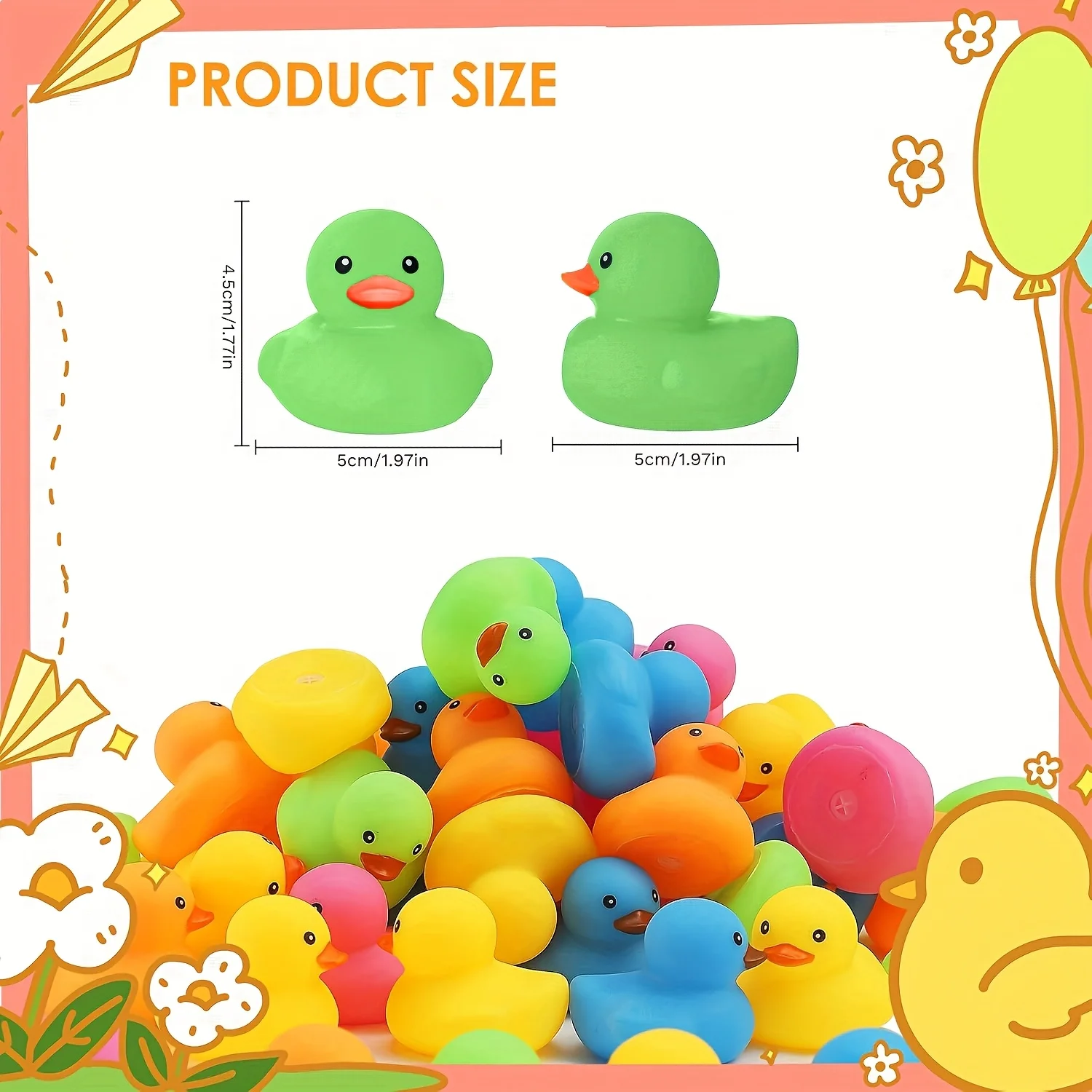 120 Pcs Halloween Rubber Ducks Bulk - Assorted Spooky Duckies For Party Favors & Decorations