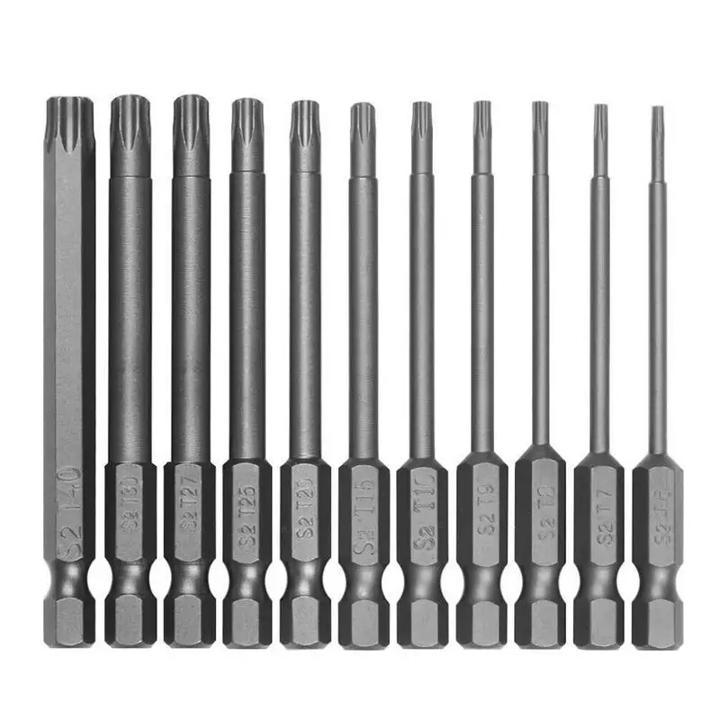 

Набор отверток Torx T 6-T40, комплект из 11 насадок с шестигранным хвостовиком, для ремонта электроинструментов, бытовых ручных инструментов