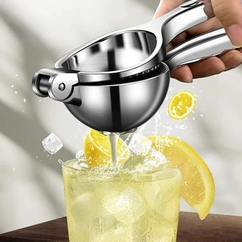 New Household Manual Juicer Stainless Steel 304 Fruit Clip Juicer Hand-pressed Lemon Juicer Creative Household Juicing Tool
