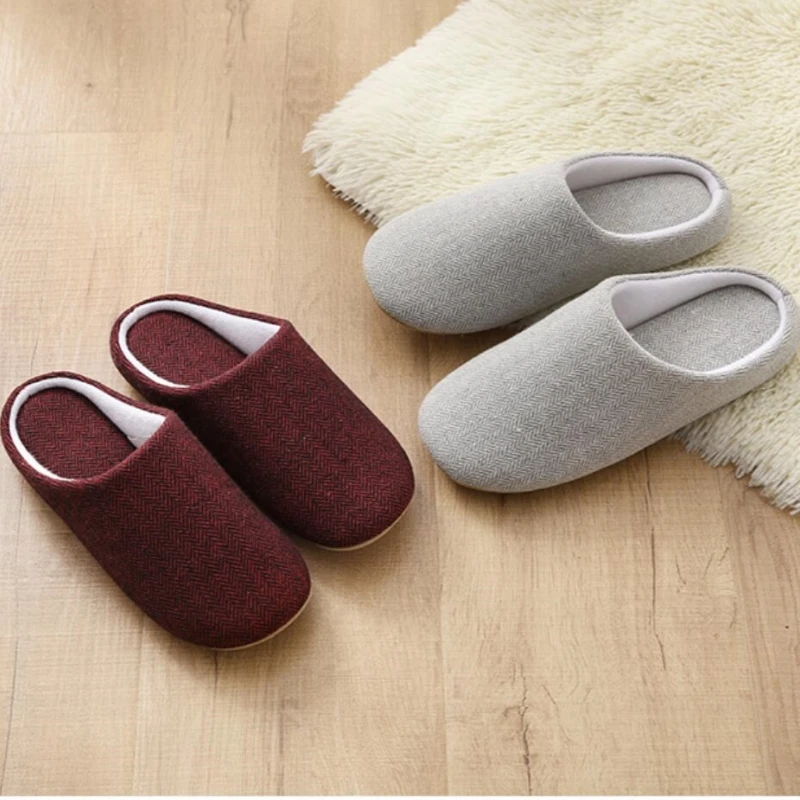 2024 Winter Women Warm Slippers Men Indoor Home Bedroom Flat Slides Couples Casual Plush Non-slip Flip Flops Ladies Soft Sandals 3