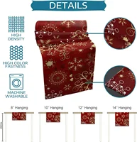 Christmas Snowflake Texture Linen Table Runners Dresser Scarves Decor Winter Xmas Dining Table Runners Navidad Decorations 2025 6