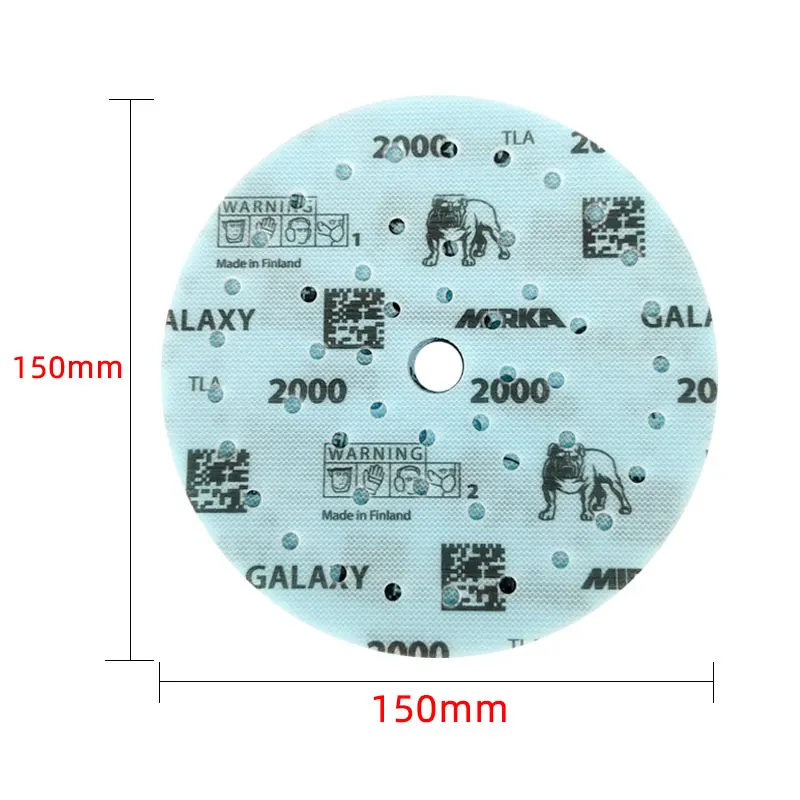 GALAXY 미르카 자동차 미용 샌딩 사포, 건식 그라인딩, 6 인치 150mm 플로킹, 목공 가구 하드웨어 연마
