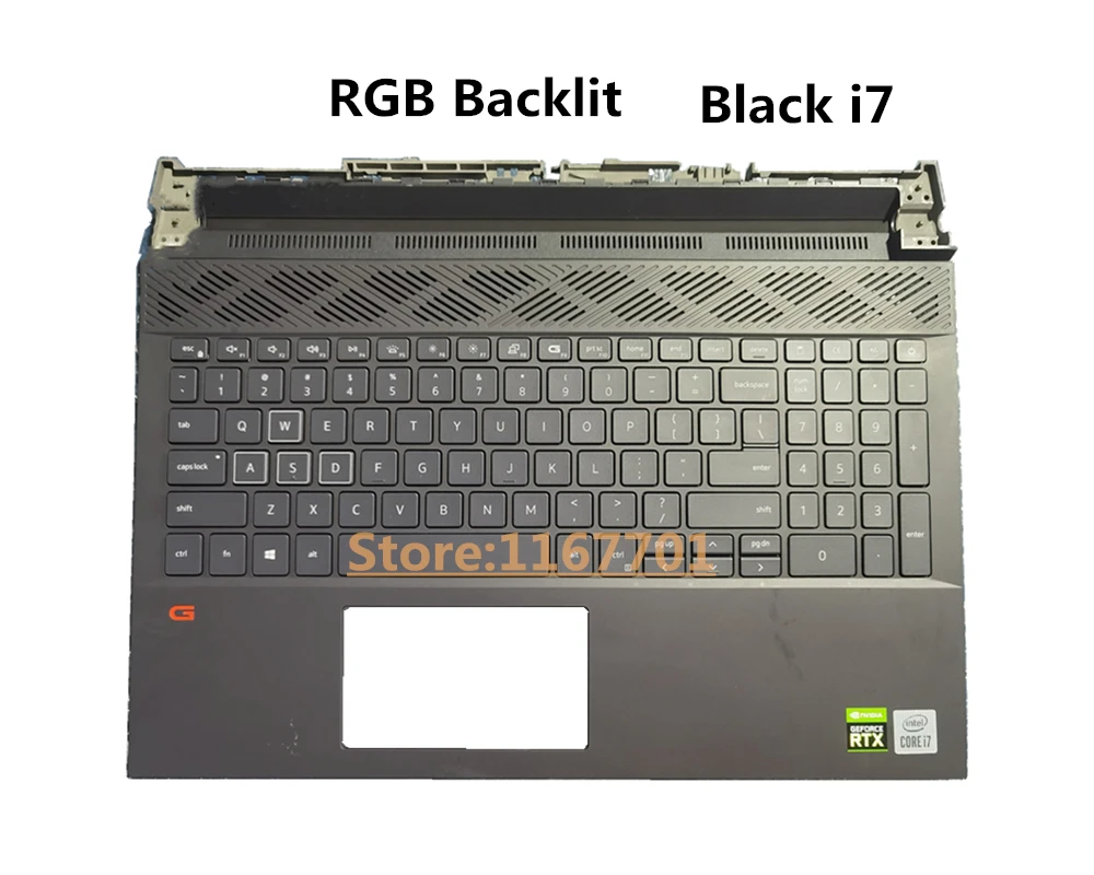 Dell Inspiron G15 5510 5511 5515, 미국 오리지널 노트북, 흑백, RGB 백라이트 키보드 커버, 케이스, 쉘, 화이트, 그린, 블랙, 신제품