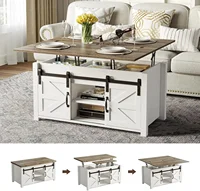 Coffee Table Lift Top, 4 in 1 Multi-Function Convertible Coffee Table with Hidden Compartment 1