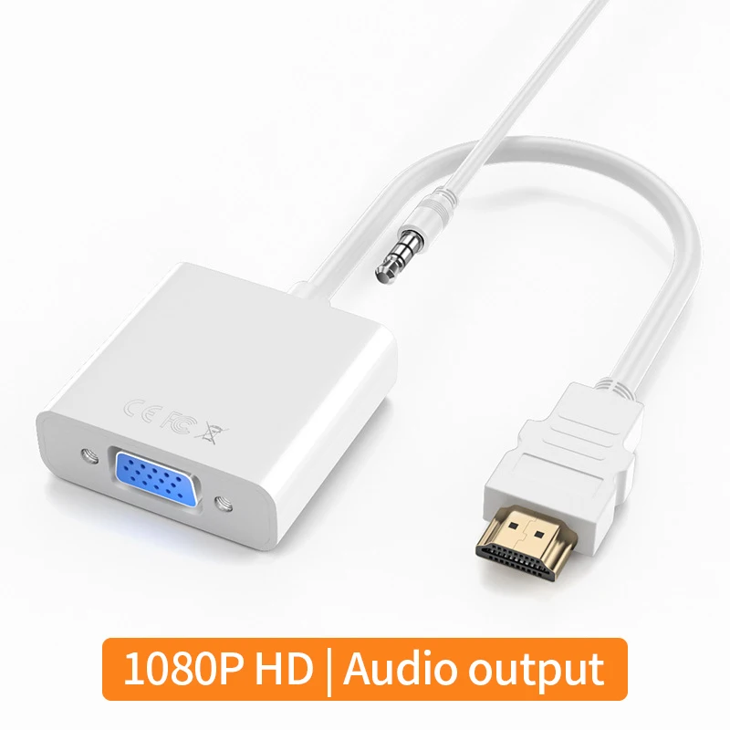 3M/5M/10M Cable HDMI-compatibleTo VGA 1080P HD with Audio Adapter Cable TO  VGA Cable Dropshipping Plug Non-slip Desig Anti-wear - AliExpress
