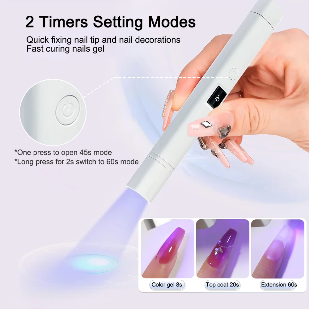 UV Nail Lamp Dryer with Bracket Portable USB Rechargeable UV Led Nail Lamp Quick Drying for Manicure Gel Dry Stand UV Lamp 3