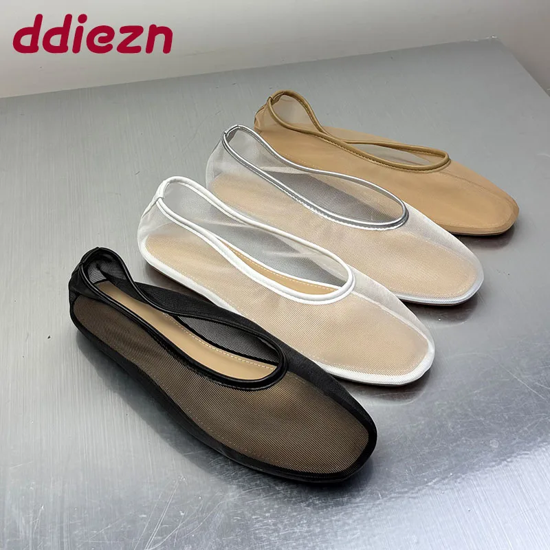 Fashion Mesh Footwear Breathable Flats Slip On Shoes For Fashion Mesh Footwear Breathable Flats Slip On Shoes For