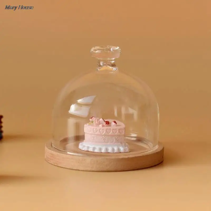 

1Pc Mni 1:12 Dollhouse Miniaturas Furniture Transparent Glass Dessert Fruit Tray Dollhouse Miniatures Accessories