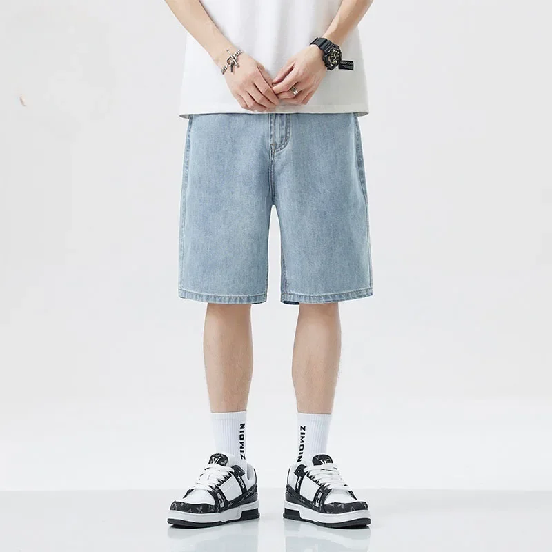Korean Style Vintage Loose Fit Denim Shorts