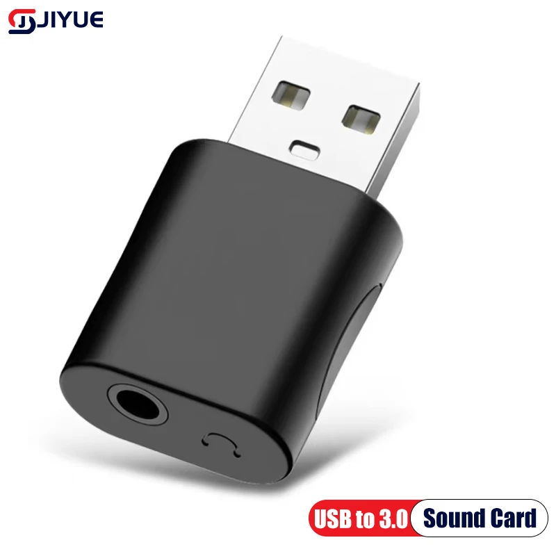 thumbnail image 1 of Tarjeta de sonido USB externa Adaptador de audio USB a 3,5 mm para auriculares, conector de audio para micrófono auxiliar, micrófono para auriculares, ordenador y PC, 1 of 5