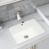 Bathroom Sink with Overflow Humanized Design Smooth Edges Build To Last Bathroom Sink for Bathrooms/Lavatories/Restrooms 3