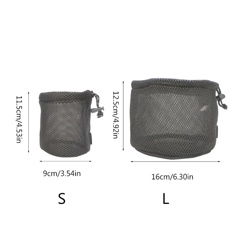 Camping Cookware Bag Nylon Mesh Travel Stuff Sacks