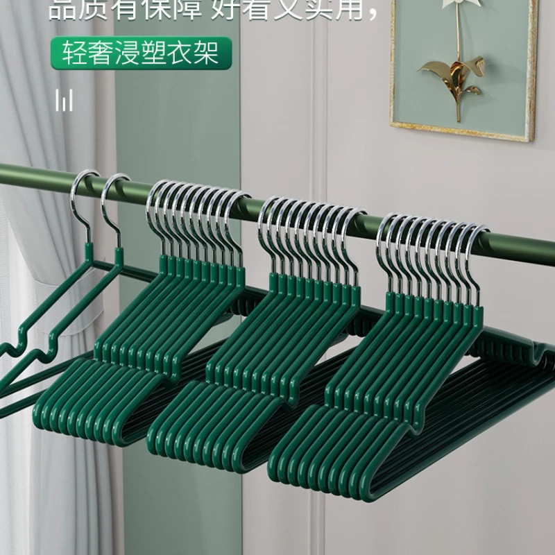 Adult Hangers Dip Plastic Semi-circular Flat Hook Hangers Non-slip  Non-marking Hangers Coat Hangers Clothing Stores