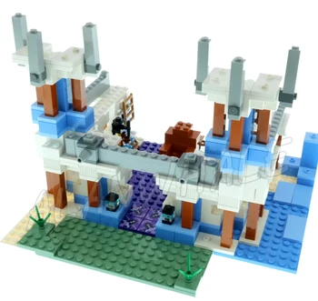 499pcs Game My World The Ice Castle Fortress Stonecutter Zombie Skeleton 88002 Building Block Toys