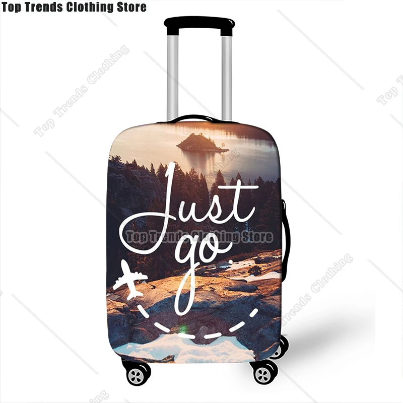 3D Tropical Beach Print Luggage Cover for Travel Holiday style Suitcase Covers Elastic Travel Trolley Protective Case Cover