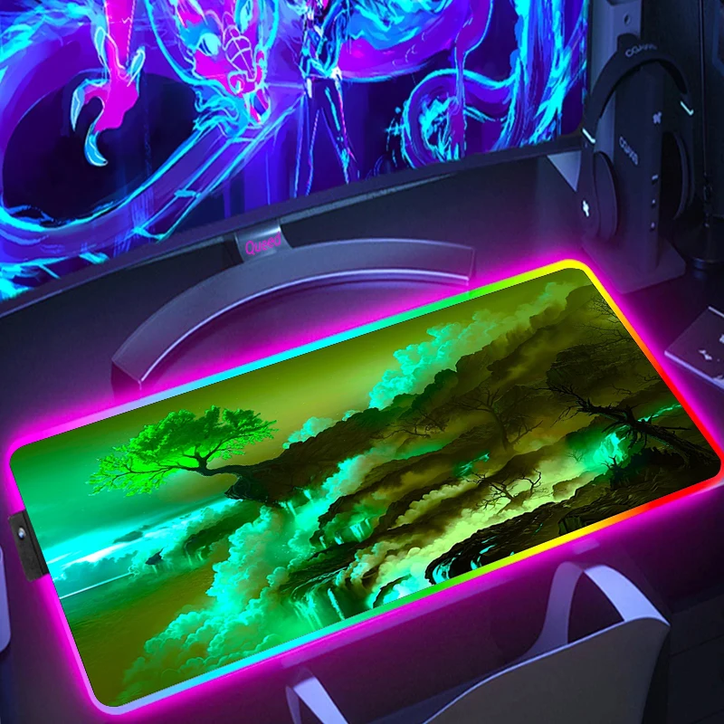 

Large Rgb Mouse Mats M-Magic The Gathering Pc Gamer Desk Pad Gaming Accessories Keyboard Mousepad Cabinet Mat Xxl Anime Carpet