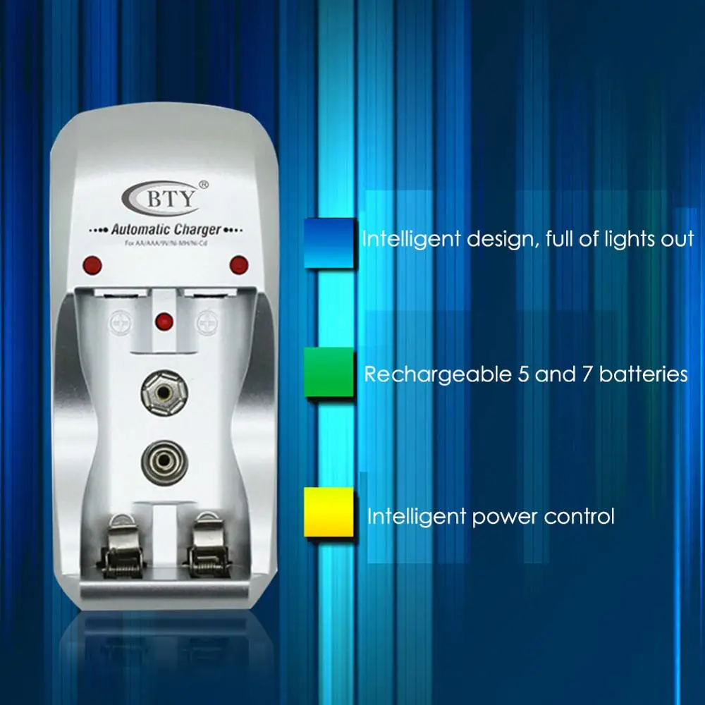 2 Slots Rechargeable Battery Charger Universal Easy-use for AA/AAA 9V Ni-MH Battery Standard Charger EU/US For battery charger,battery charger adapter