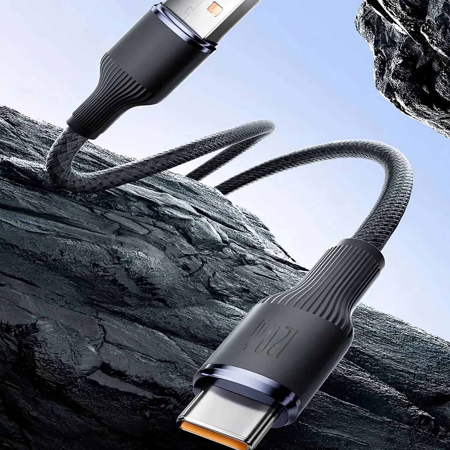 120W 고속 충전 케이블 멀티 충전 케이블 나일론 편조 멀티 USB 범용 3 in 1 충전 코드 어댑터 (타입-C 마이크로 포함)