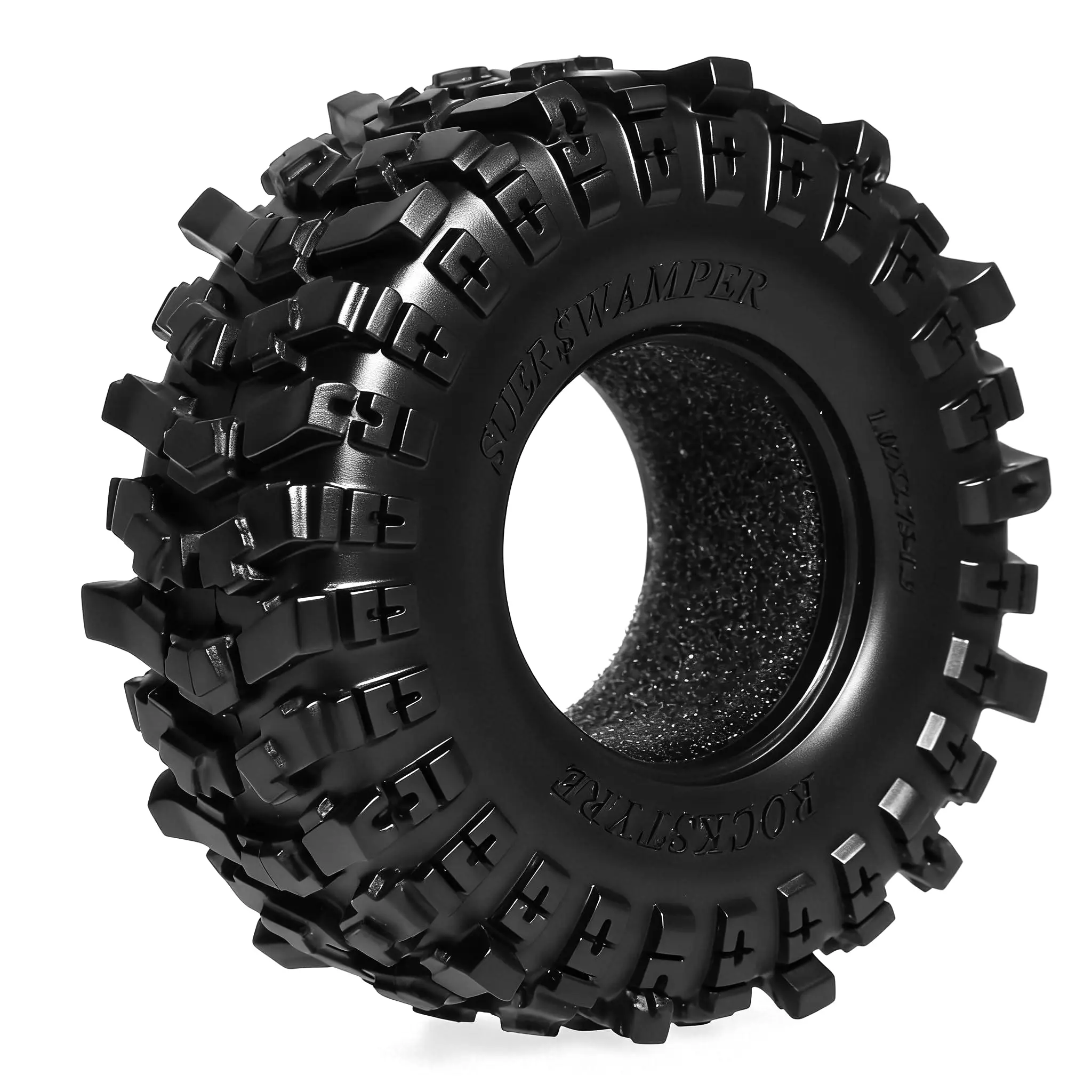 Pneus RC Crawler 1.3 pouces 4 pièces Caoutchouc Mousse pour SCX24 TRX4M