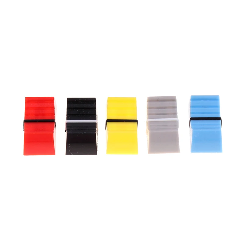 10PCS Fader Knob Cap Touch Sensitive Slider Ribbed Mixer Desk Switch potentiometer knob cap