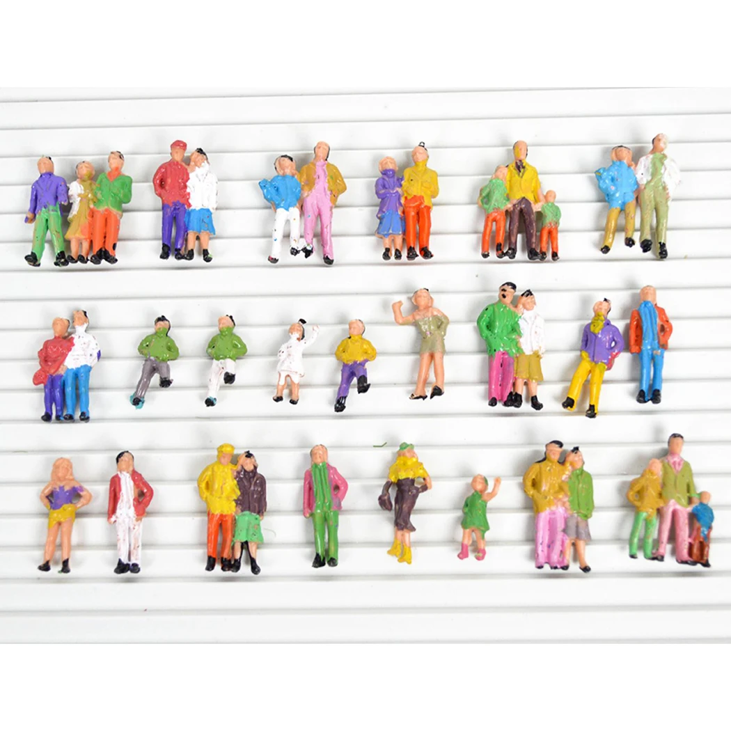 

Прочные Высококачественные Новые практичные фигурки, товары для украшения людей, 25 упаковок, украшения, разные раскрашенные модели железной дороги