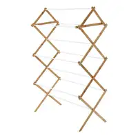 Space-Saving Collapsible Bamboo Laundry Drying Rack,7 levels Clothes Drying Rack 1