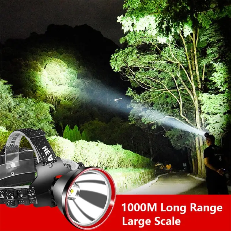 경량 실용적인 하이킹 헤드 마운트 Led 헤드라이트, 편안한 하이 퀄리티 소재, 캠핑 헤드라이트, USB 충전, 내구성