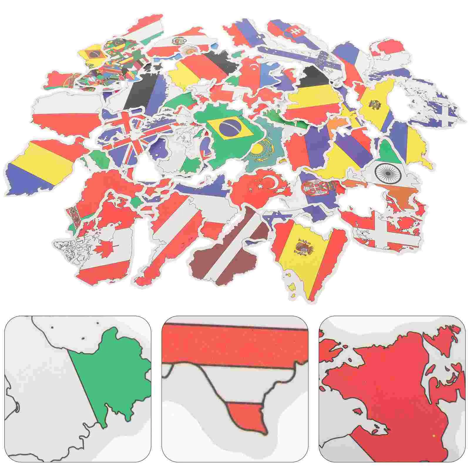 

50PCS National Flag Graffiti Stickers Waterproof Removable Luggage Bag Stickers Car Stickers