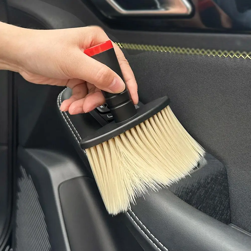 Car Interior Cleaning Soft Brush Dashboard Outlet Detailing Sweeping Dust Tools Multifunction Cleaning Brush Car Soft Brush cleaning brush center console clean tool air outlet cleaning soft brush with shell car crevice dust removal car interior brush