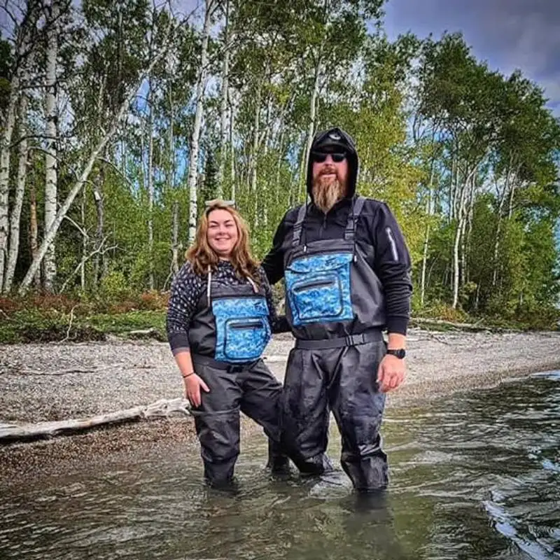 8 Fans Fly Fishing Waders Breathable Waterproof Stocking Foot Chest Waders for Men and Women