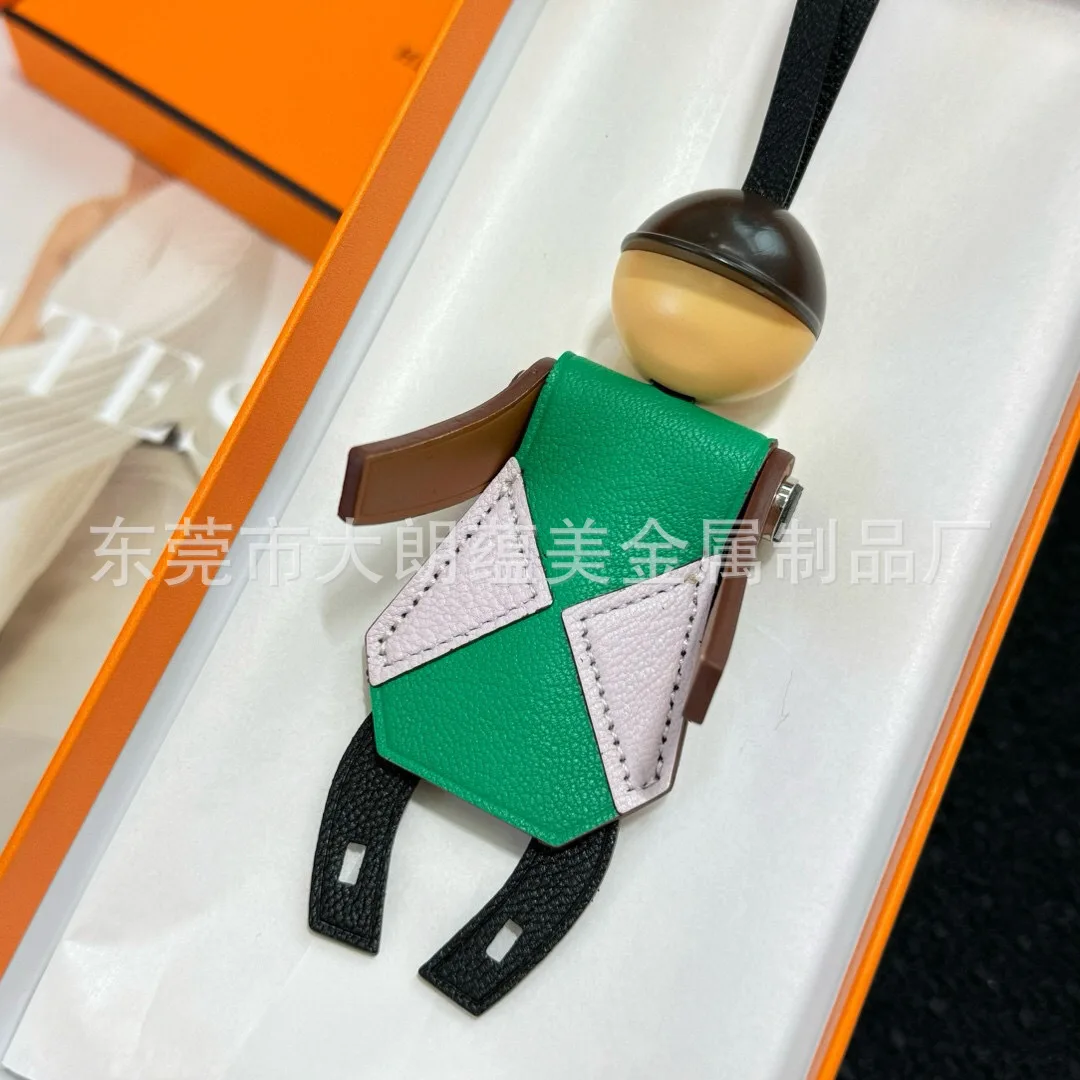 

Брелки Jockey из воловьей кожи, классические женские брелоки в форме подковы, подвеска для сумки, аксессуары для автомобиля, украшение для дома, подарки с коробкой