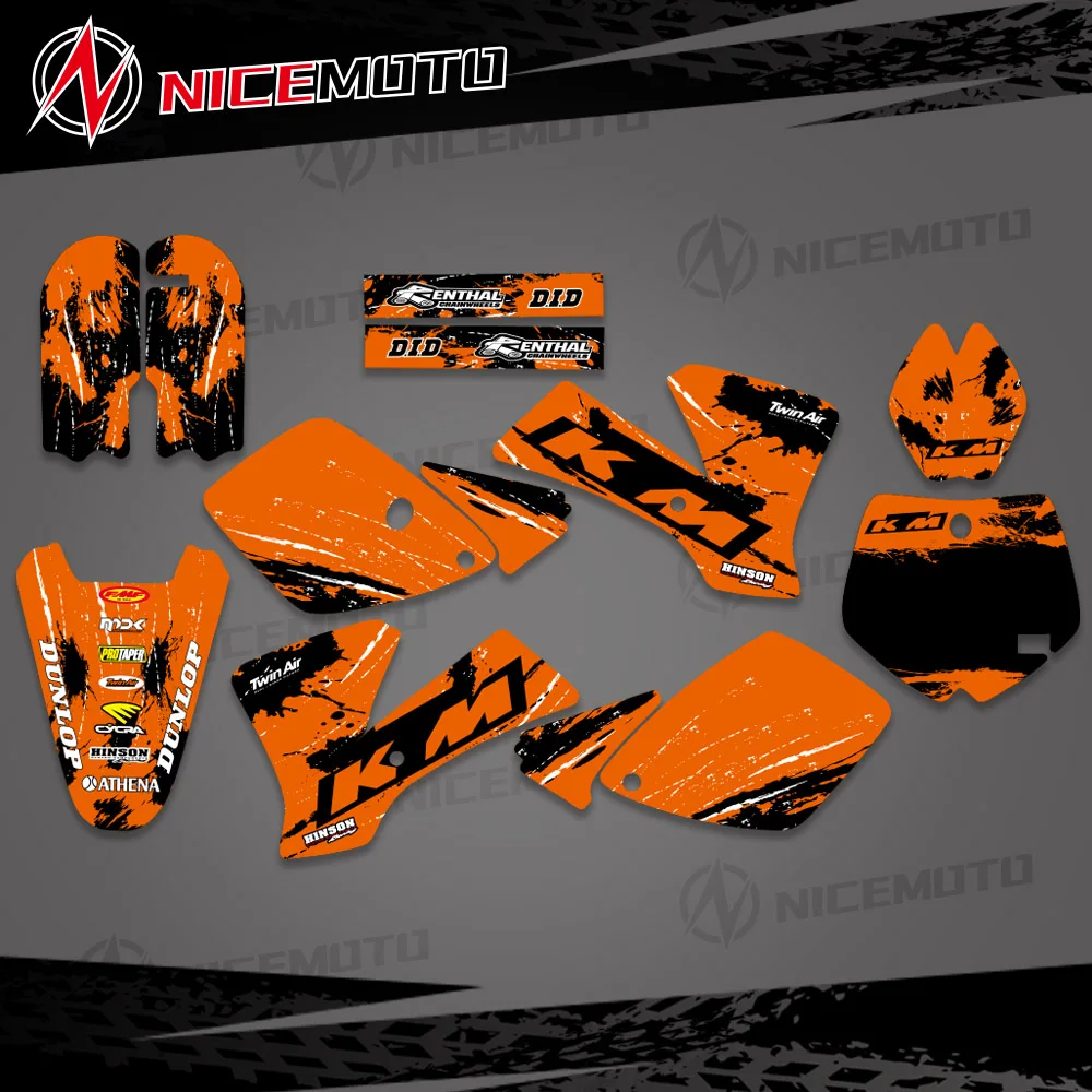 NICEMOTO Motorcycle TEAM GRAPHICS & BACKGROUNDS DECALS STICKERS Kits for SX65 SX 65 65SX 2002-2008 2003 2004 2005 Decoration коврик салона skyway nissan primera p 12 2002 2008 левый руль 4шт eva s01705379