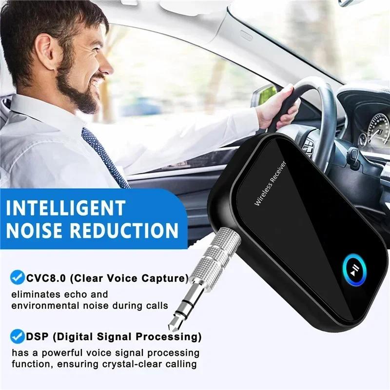 Car Bluetooth 5.0 AUX Adapter Noise Reduction 3.5mm Jack RCA Stereo Wireless Car Audio Receiver with Mic for Amplifier Speaker bluetooth adapter bluetooth audio receiver bluetooth transceiver adapter audio adapter bluetooth aux adaptor