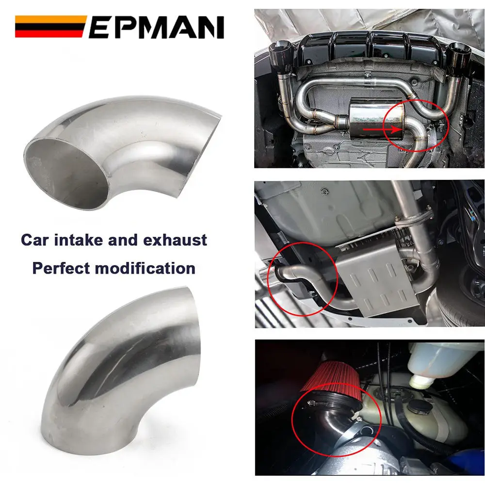 EPMAN SS 304 ǵ   Ȳġ 90  β 1.5MM ڵ     Ȳġ Downpipe ÷  ƿ  TKBXGG