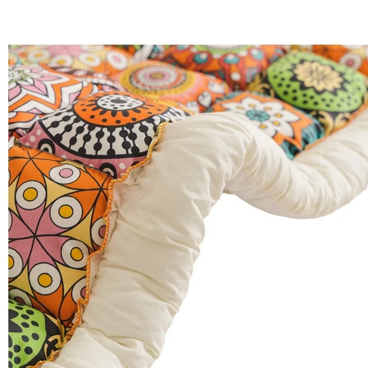 New Bohemian Pure Cotton Couch Cushion Universal for All Seasons Sofa Mat Home Mat Decor Non-slip Rectangular Seat Couch Cushion 6