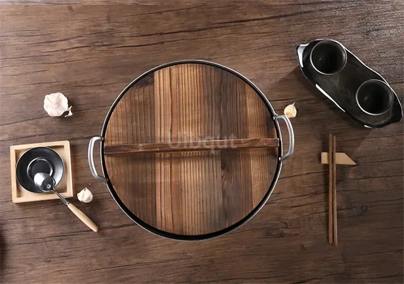 Handcrafted Wooden Anti-Scalding Pot Lid