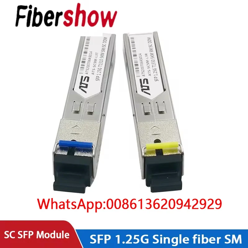 SFP Module SC connector 1.25G SC BiDi 1310nm/1550nm WDM switch SFP Transceiver module with Switch with DDM Function 1